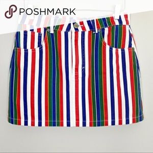 Colorful skirt funky jean skirt